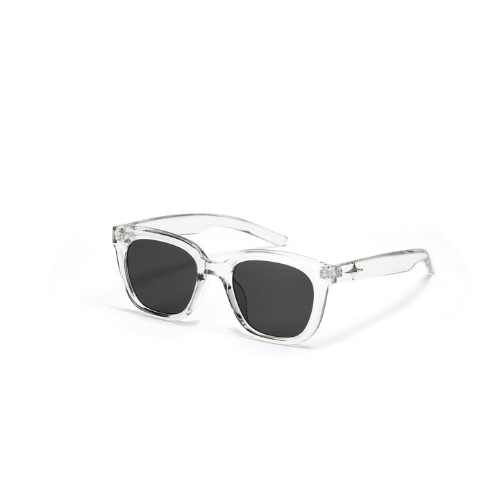 Damer moteriktig transparent solbrille med smal ramme og UV-beskyttelse Luvikno