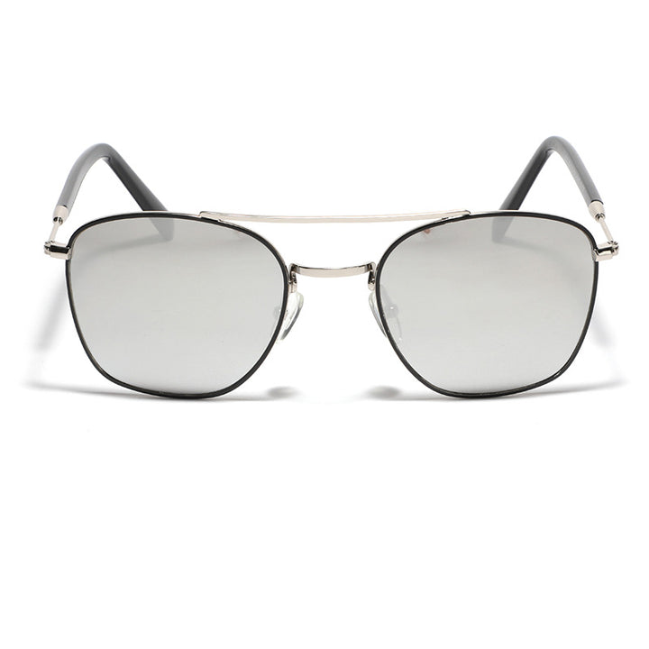 Dame modische kvadratisk solbrille med luksuriøs metallramme Luvikno