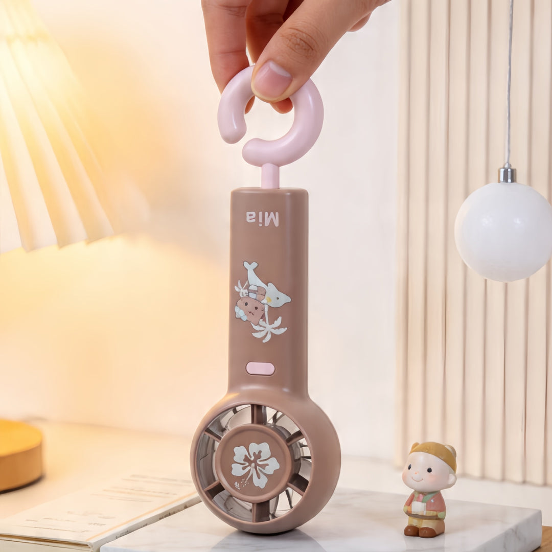 Bærbar mini-vifte med kreative dyremotiver Luvikno