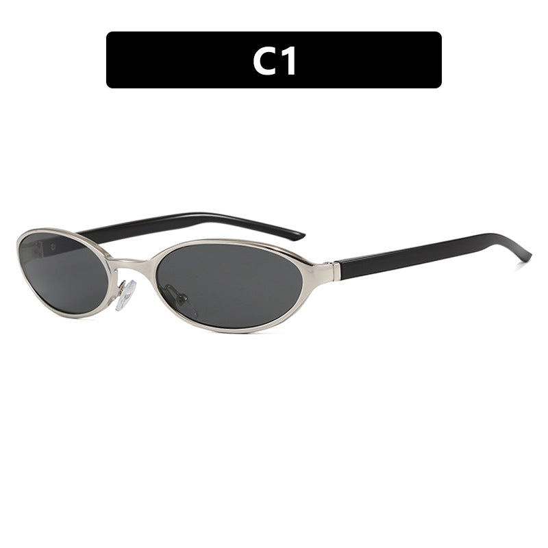 Dame elegant solbrille med beskyttende UV-filter og smal ramme Luvikno