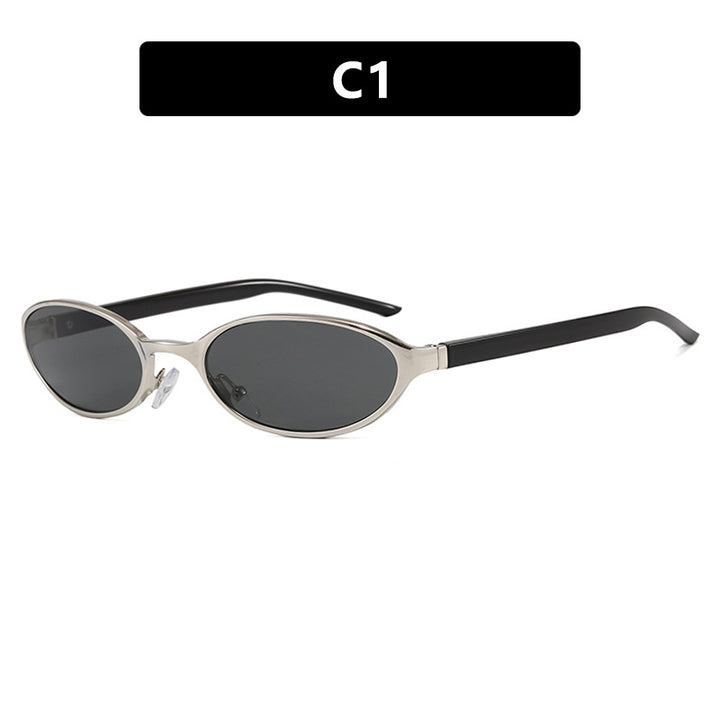 Dame elegant solbrille med beskyttende UV-filter og smal ramme Luvikno