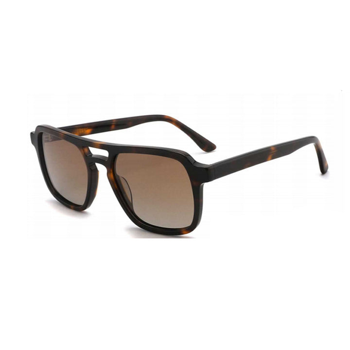 Dame solbrille med robust, stilisert plastramme og harmonisk avrundede glass Luvikno