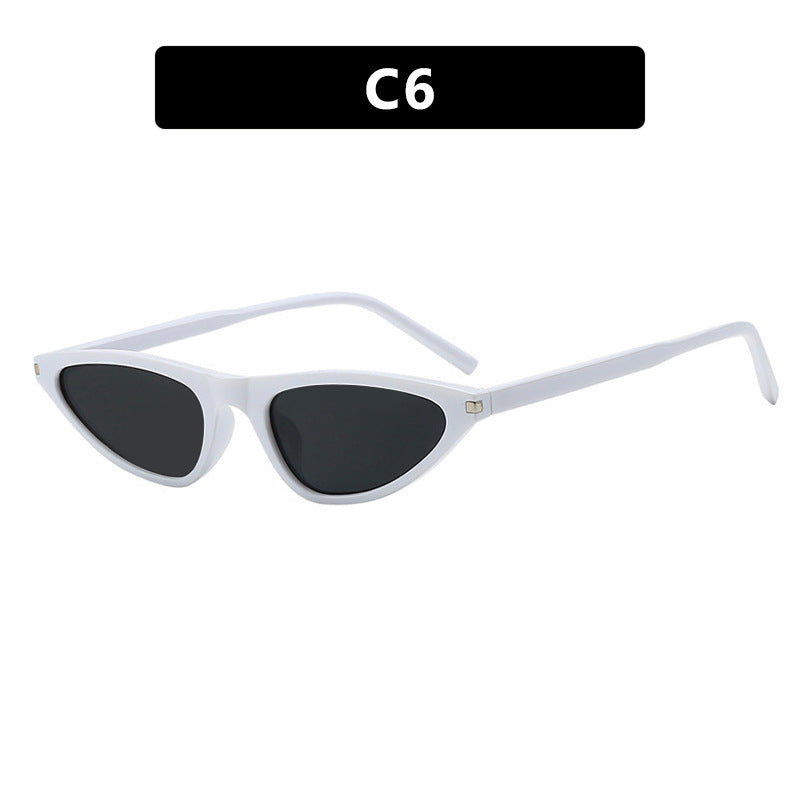 Dame Cat-Eye solbriller med elegant plastikkramme og UV-beskyttelse Luvikno