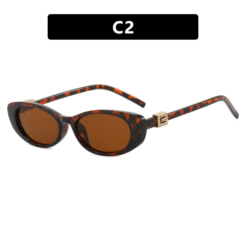 Dame elegant Cat-Eye solbriller med fine aksenter Luvikno