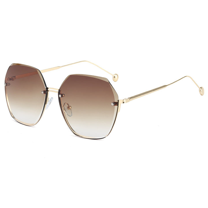 Dame oversized solbriller i moderne hexagonstil Luvikno