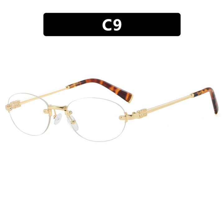 Dame moterimessig solbrille med oval ramme og elegante aksenter Luvikno