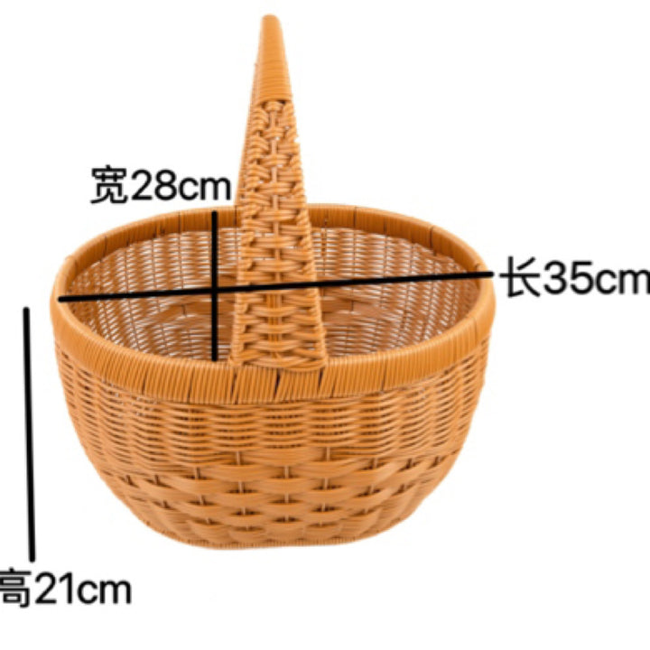 Dame Håndlaget Rattan Handlekurv Luvikno