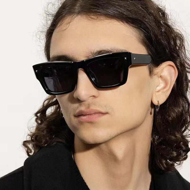 Dame trendy solbrille med firkantet ramme og UV-beskyttelse Luvikno