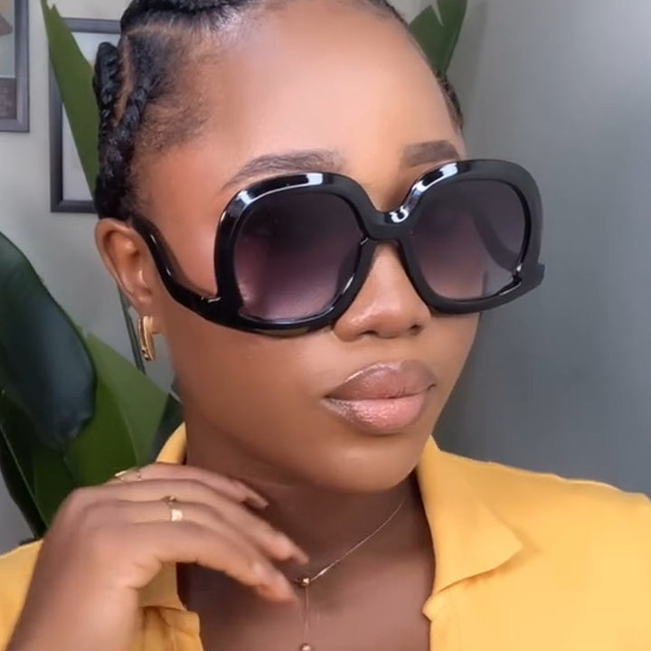 Dame oversized solbrille med moderne design Luvikno