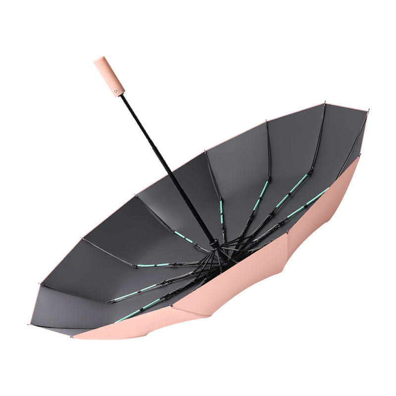 Dame Automatisk UV-beskyttelse sammenleggbart paraply med elegant og ergonomisk design Luvikno