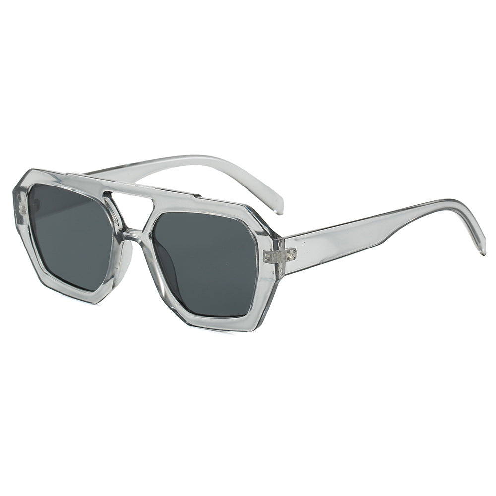 Dame geometrisk solbrille i ekstravagant design Luvikno