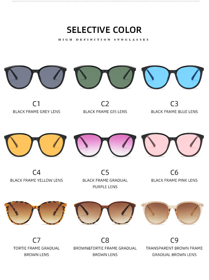 Dame Moderne Cat-Eye Solbriller med speilende glass Luvikno