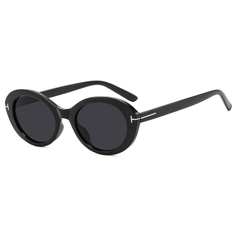 Dame moteriktig solbrille med innovativ oval ramme og UV-beskyttelse Luvikno