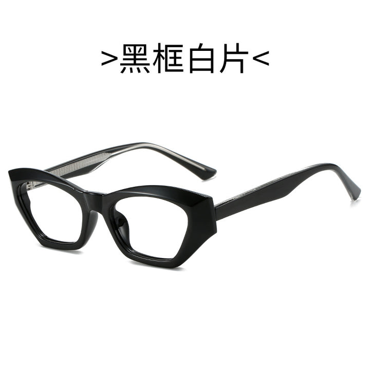 Damer Cat Eye solbriller med moderne transparente detaljer Luvikno