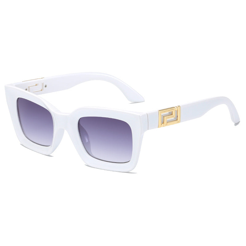 Dame kvadratisk solbrille med luksuriøs design Luvikno