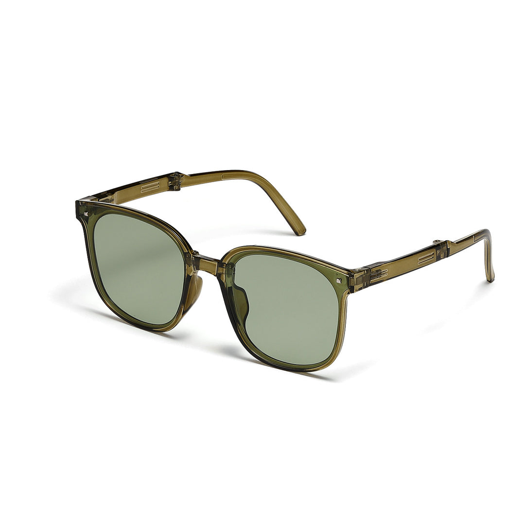 Dame kvadratisk solbrille med innovativ ramme i plast og polarisert glass Luvikno