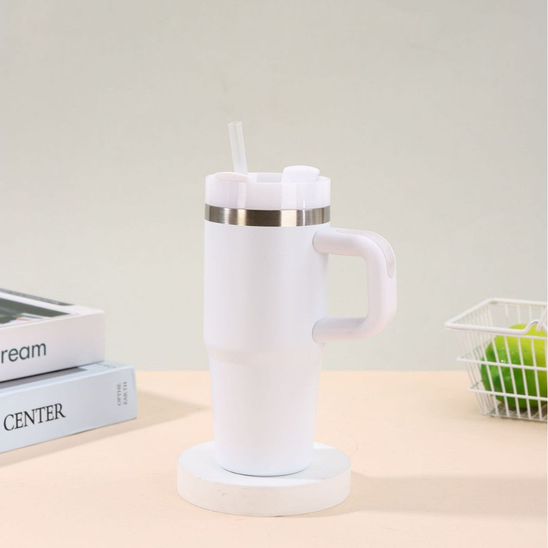 Unisex edel Isolert kopp med praktisk sugerør Luvikno