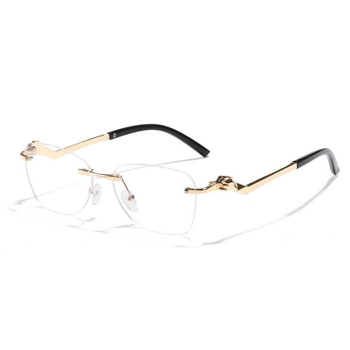 Dame moteriktig solbrille med stilige geometriske akenter Luvikno