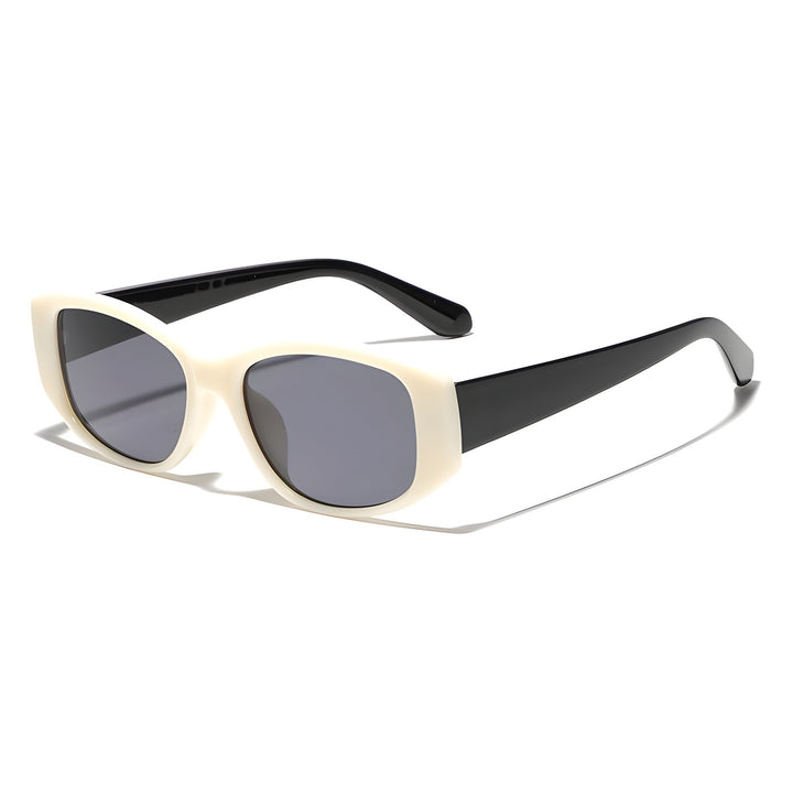 Dame moteriktig katteøye-solbrille med holografisk design Luvikno