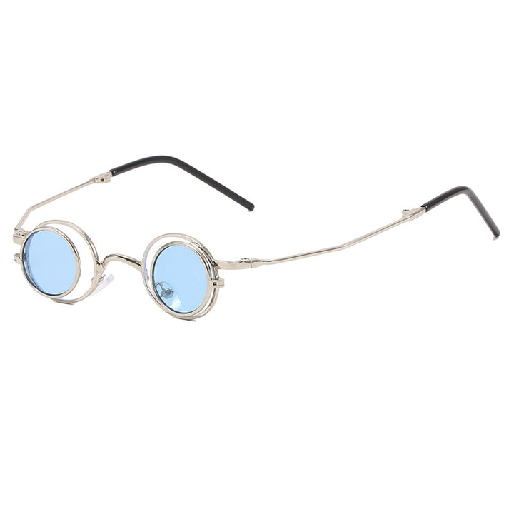 Dame Moderne runde solbriller med elegant metallramme Luvikno