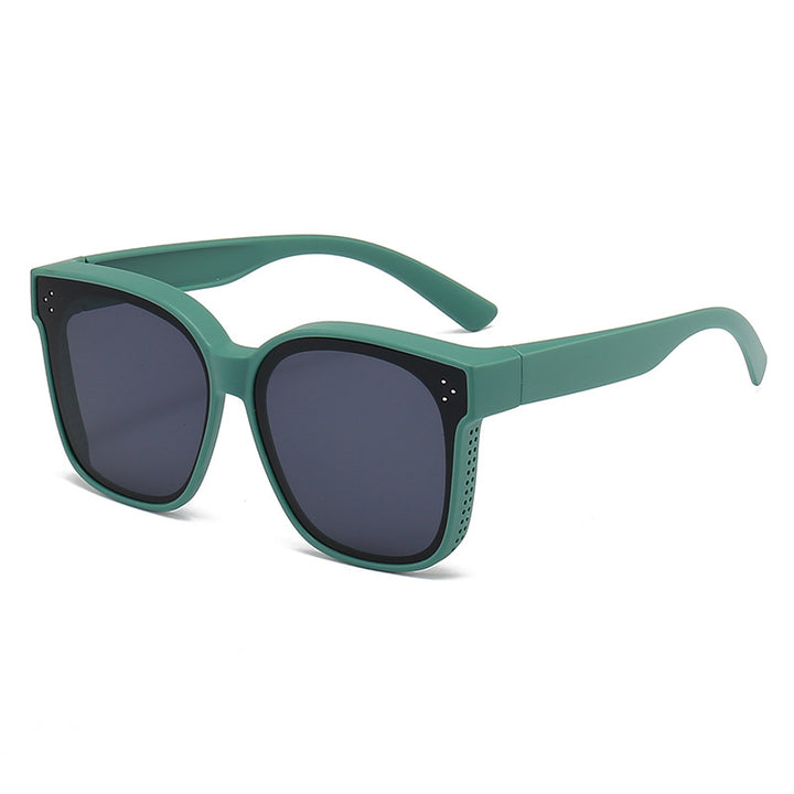 Dame motorisk kvadratisk solbrille med innovativt ventilasjonssystem Luvikno