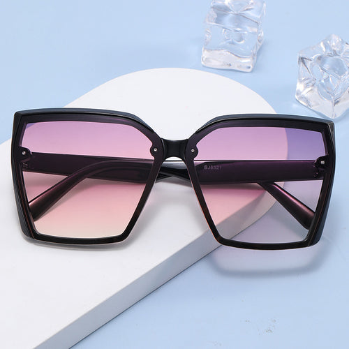 Damer Oversized Solbrille med moderne skilpaddedesign Luvikno