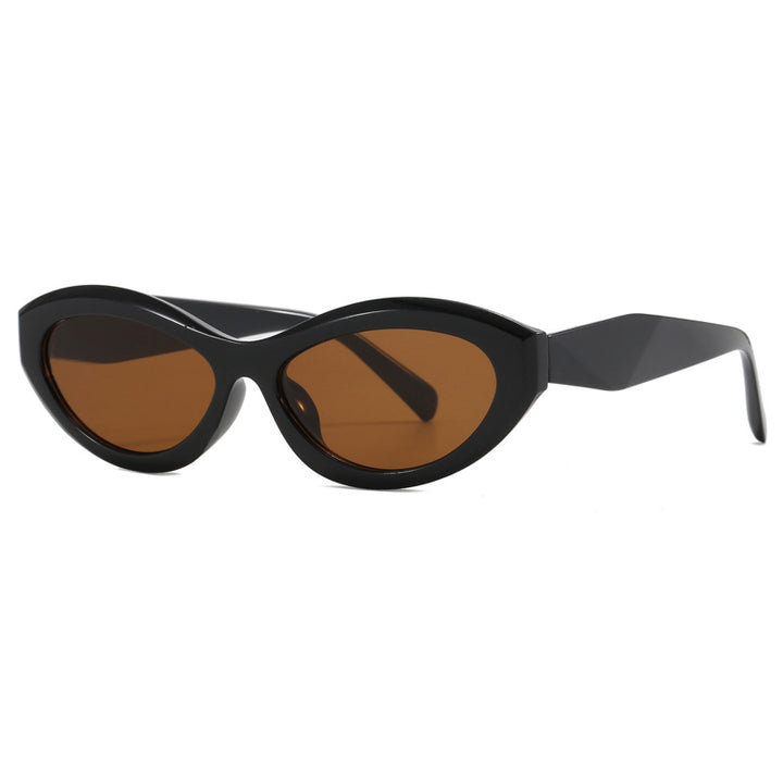 Dame cat-eye solbriller med bred ramme og UV-beskyttelse Luvikno