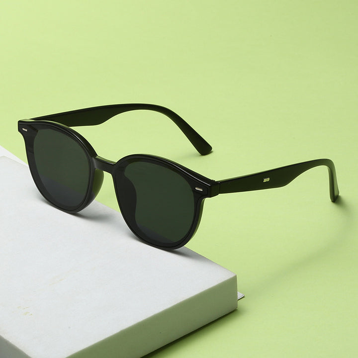 Dame Motemessig Solbrille med trendy, rund ramme og UV-beskyttelse Luvikno