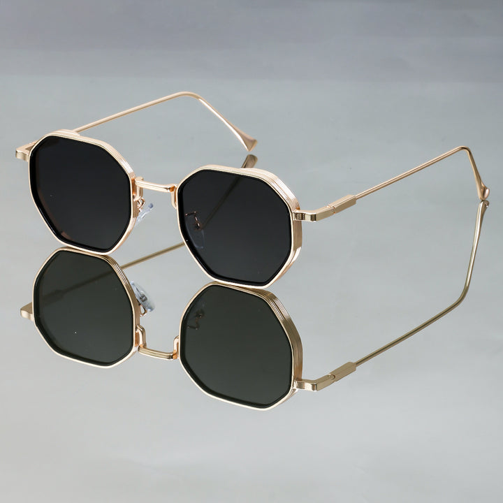 Dame solbriller i elegant, geometrisk stil med holdbar ramme Luvikno
