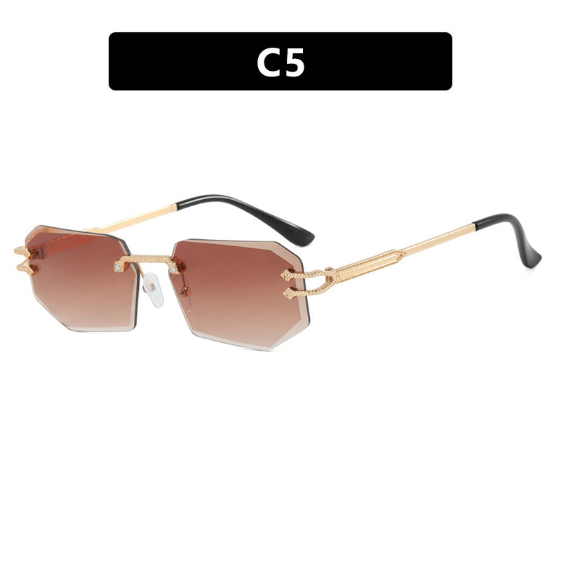 Damer geometrisk mote-solbrille Luvikno
