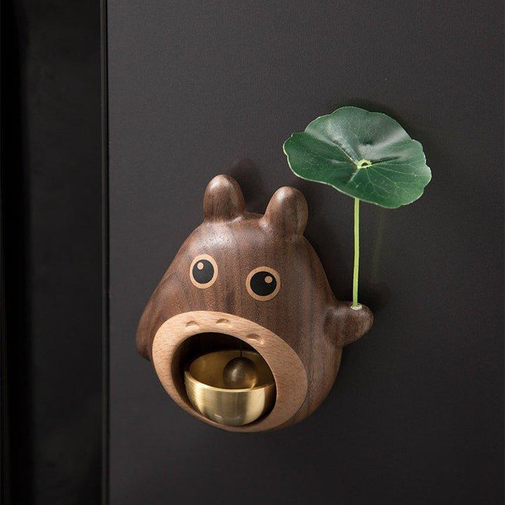 Håndlaget Tre Totoro Dørklokke Med Metallklokke | Luvikno