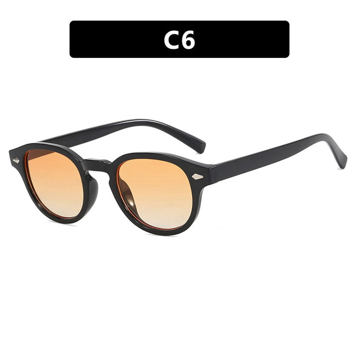 Dame rund solbrille med elegant design og UV-beskyttelse Luvikno