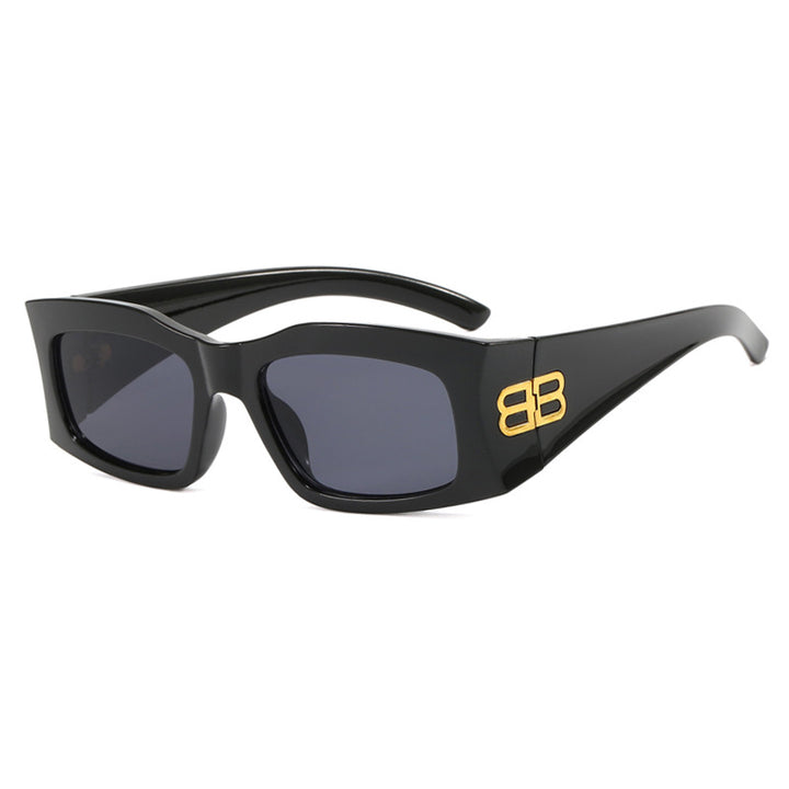 Damer moterik solbrille med kantet ramme og polariserte glass Luvikno