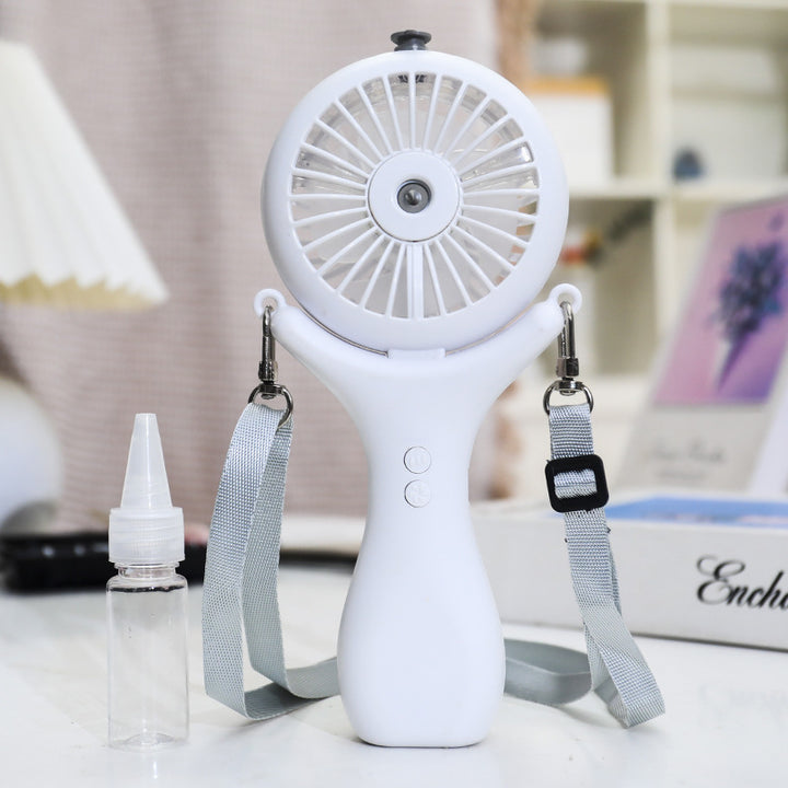 Dame bærbar håndvifte med ergonomisk design og sprayfunksjon Luvikno