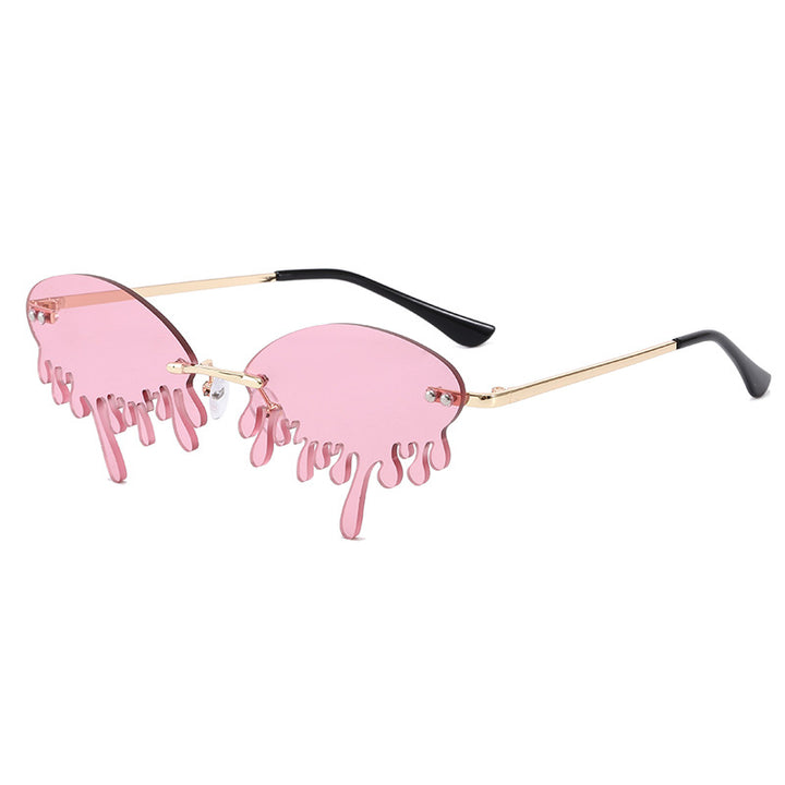 Dame solbrille med kreativ dråpe-design Luvikno