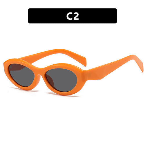 Dame elegant Cat-Eye solbrille med beskyttende UV-filter og moteramme Luvikno
