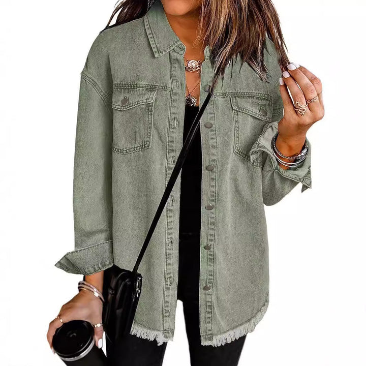 Femme Slitt Denim Vestjakke Luvik
