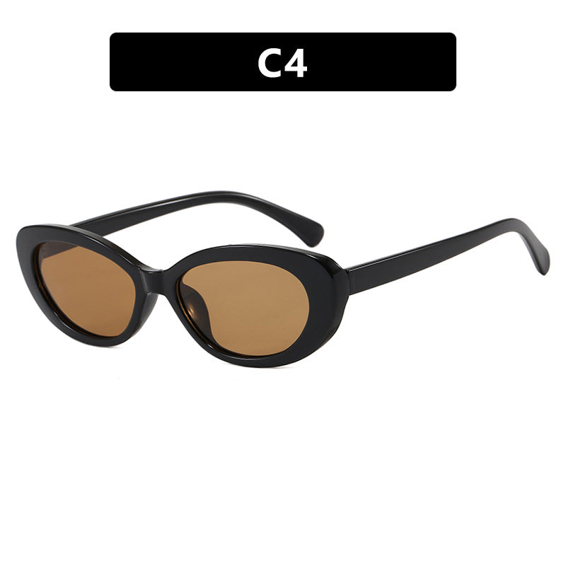 Dame moter Cat-Eye solbriller med UV-beskyttelse og elegant ramme Luvikno