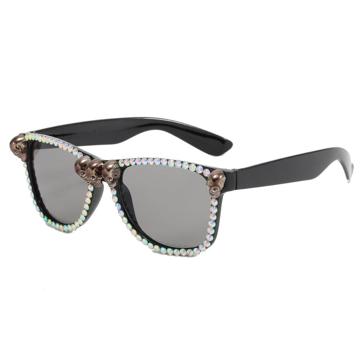 Dame ekstravagant solbrille med krystalldekorasjoner Luvikno