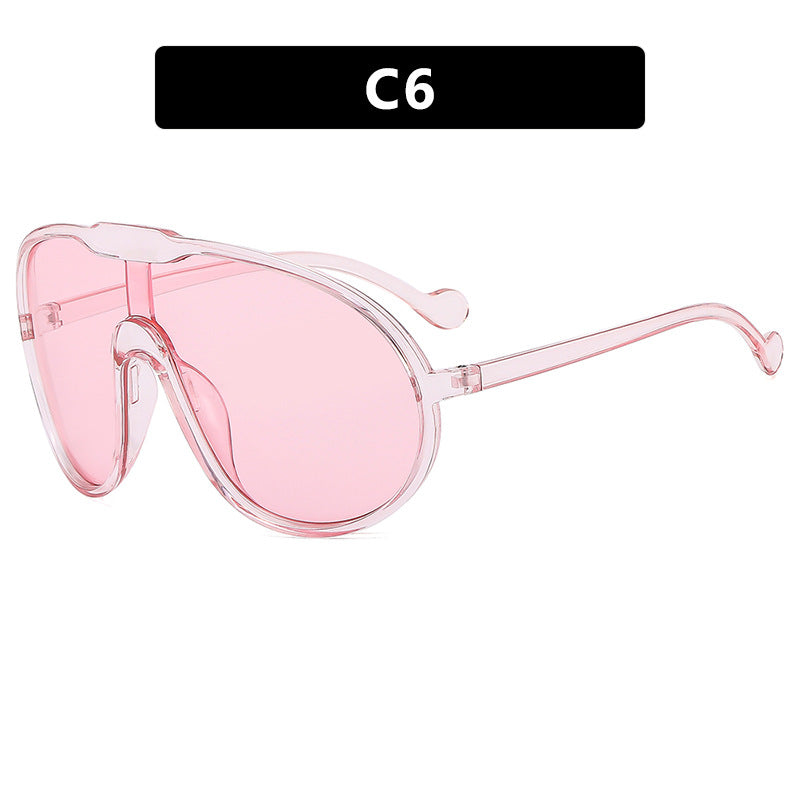 Dame futuristisk gjennomsiktig solbrille med elegant form Luvikno