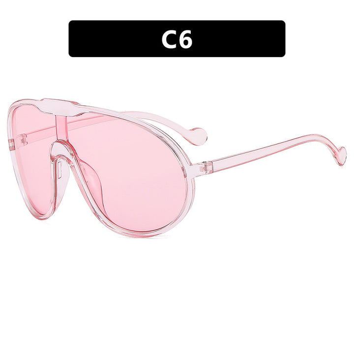 Dame futuristisk gjennomsiktig solbrille med elegant form Luvikno