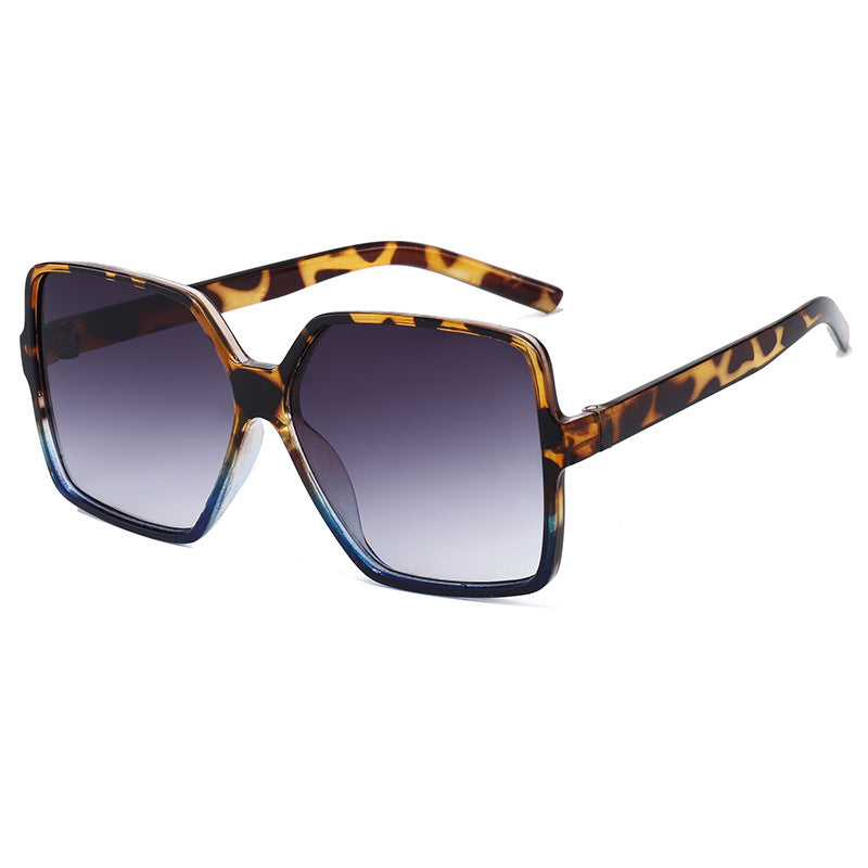 Dame oversized kvadratisk solbrille med elegant ramme Luvikno