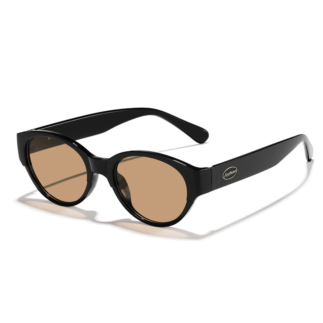 Dame moteriktig solbrille med transparent ramme og ergonomisk design Luvikno