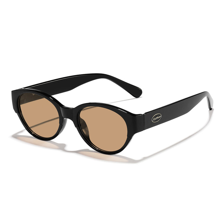 Dame moteriktig solbrille med transparent ramme og ergonomisk design Luvikno