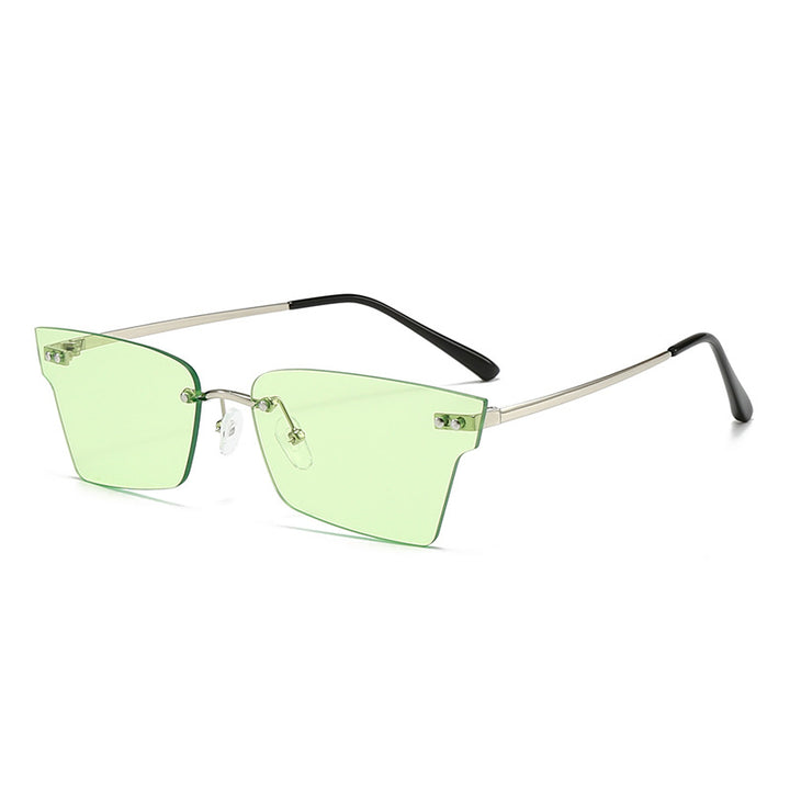 Dame trendy geometrisk solbrille med ultralett ramme Luvikno