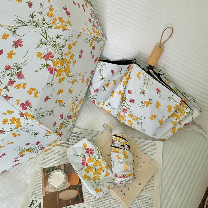 Dame Foldbar solskjerm med blomsterdesign Luvikno