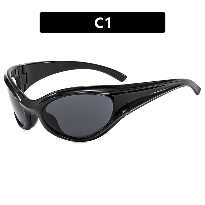 Dame sporty solbrille med aerodynamisk design Luvikno