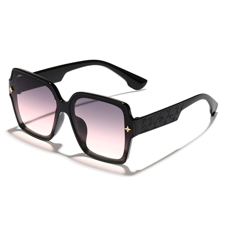 Dame stilige oversized solbriller med moderne ramme Luvikno
