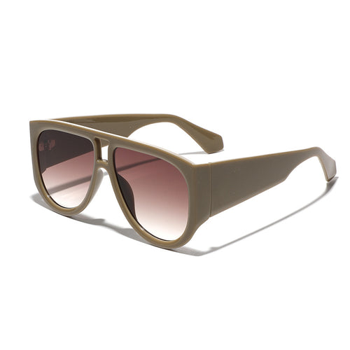 Damer fashionable oversized solbriller med ergonomisk ramme Luvikno