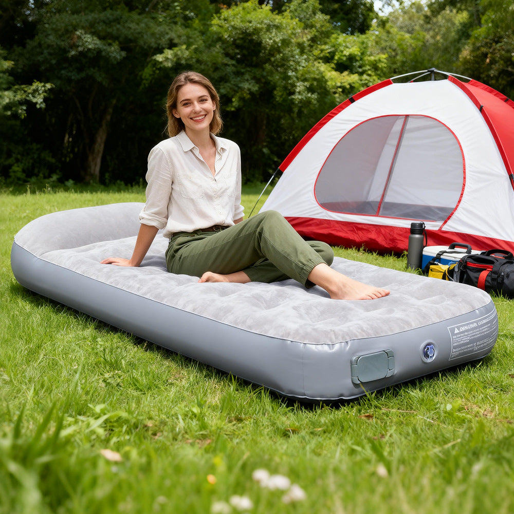 Dame Inflatable Comfort Mattress med Ergonomisk Hode Støtte Luvikno